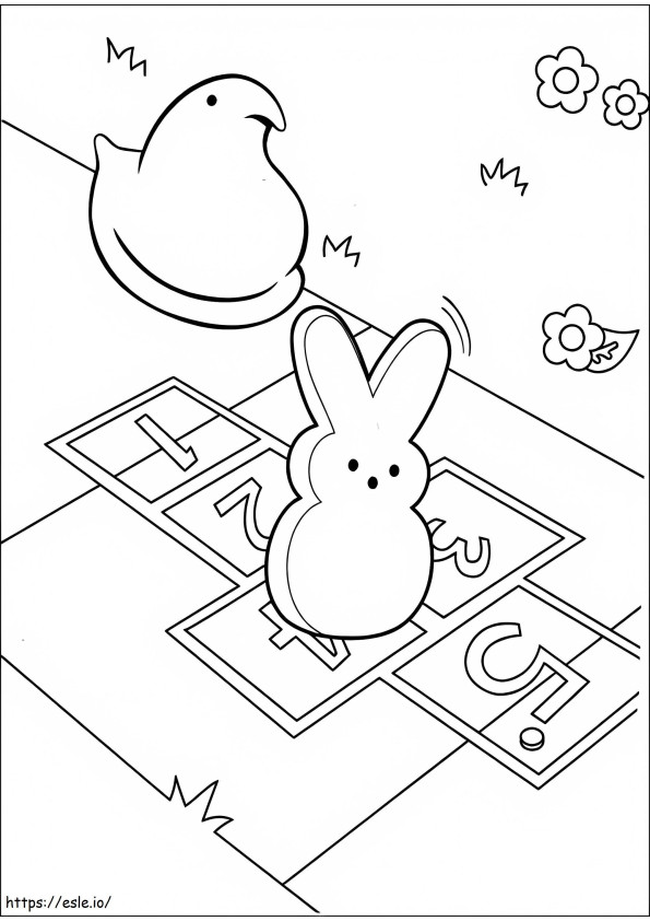 Marshmallow Peeps To Color coloring page
