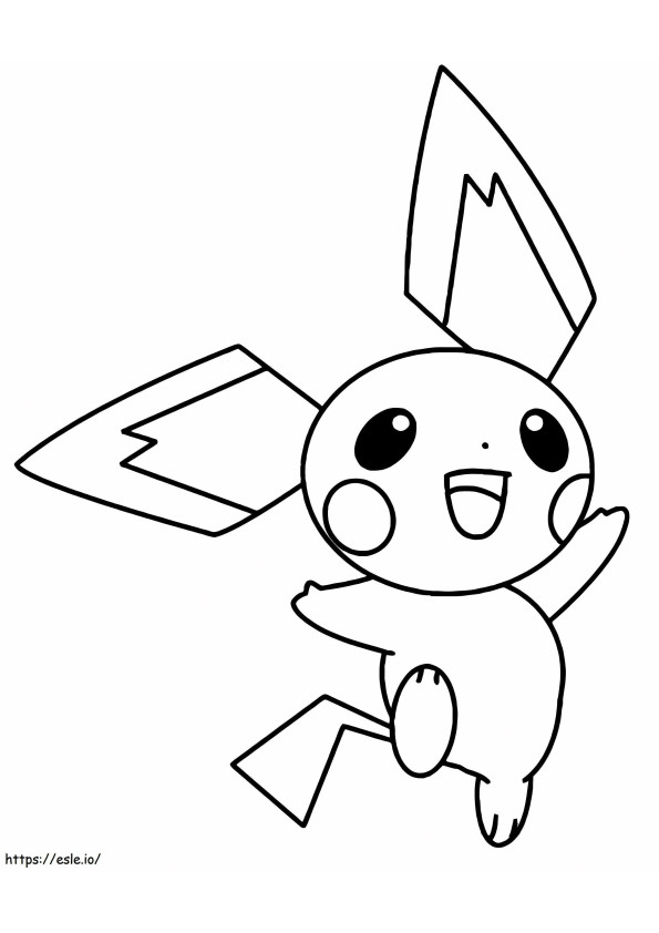 Jump Of Pichu coloring page