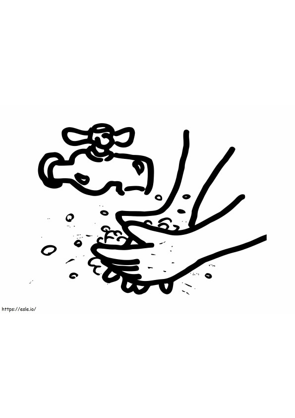 Print Wash Your Hands coloring page