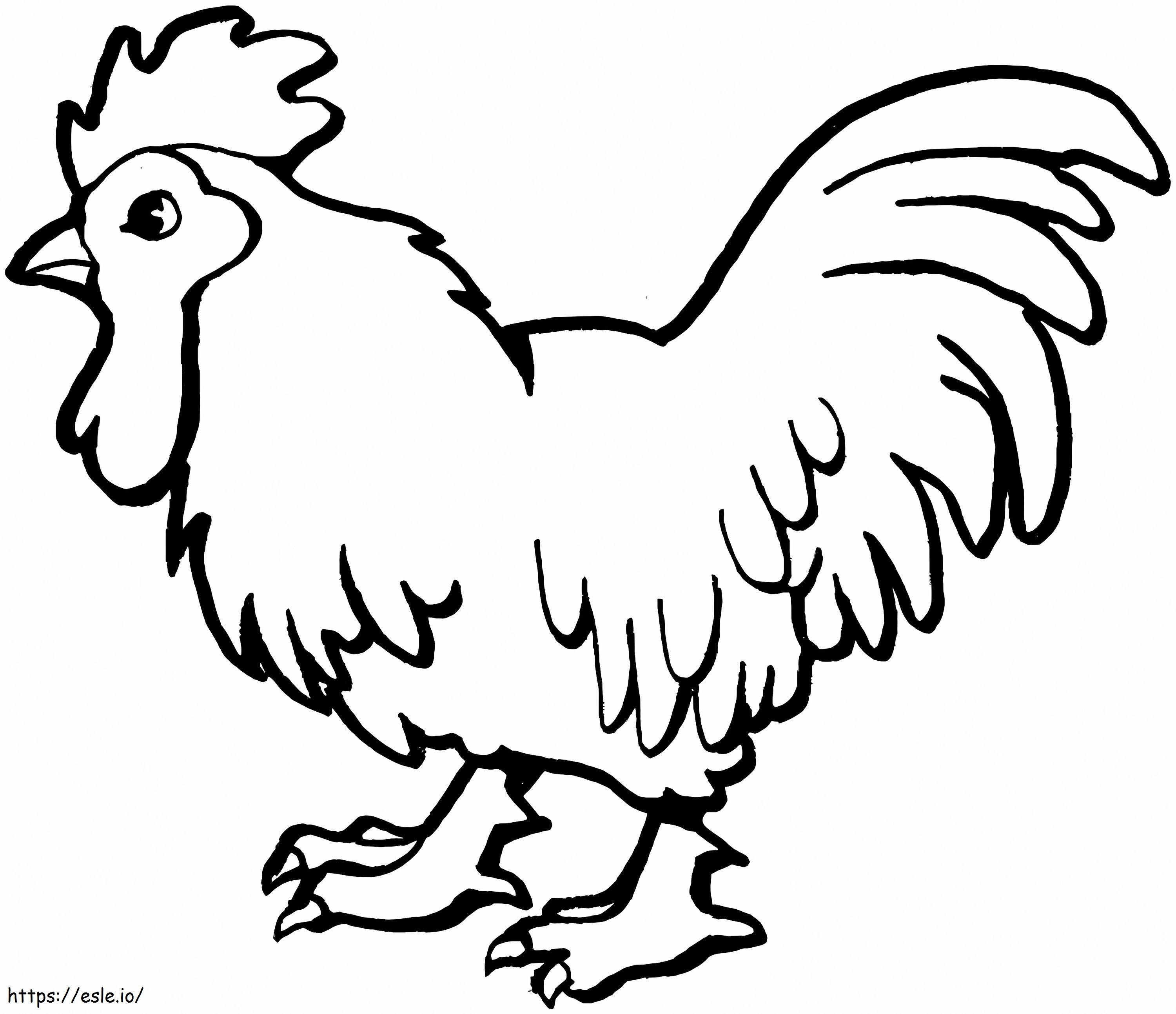 Ayam Bangga Gambar Mewarnai