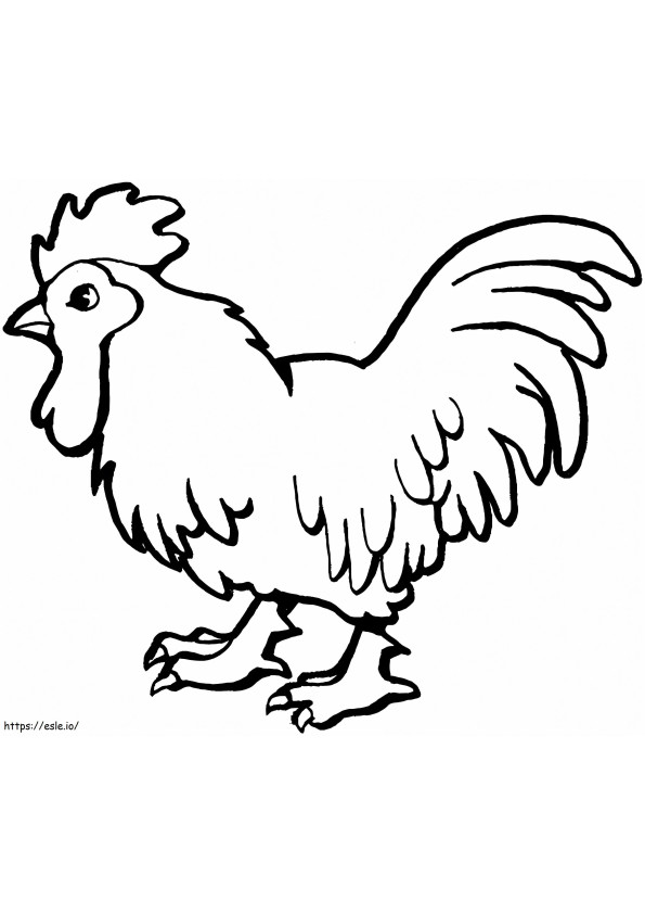 Proud Rooster coloring page