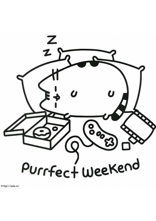 Adorable Pusheen 1 coloring page