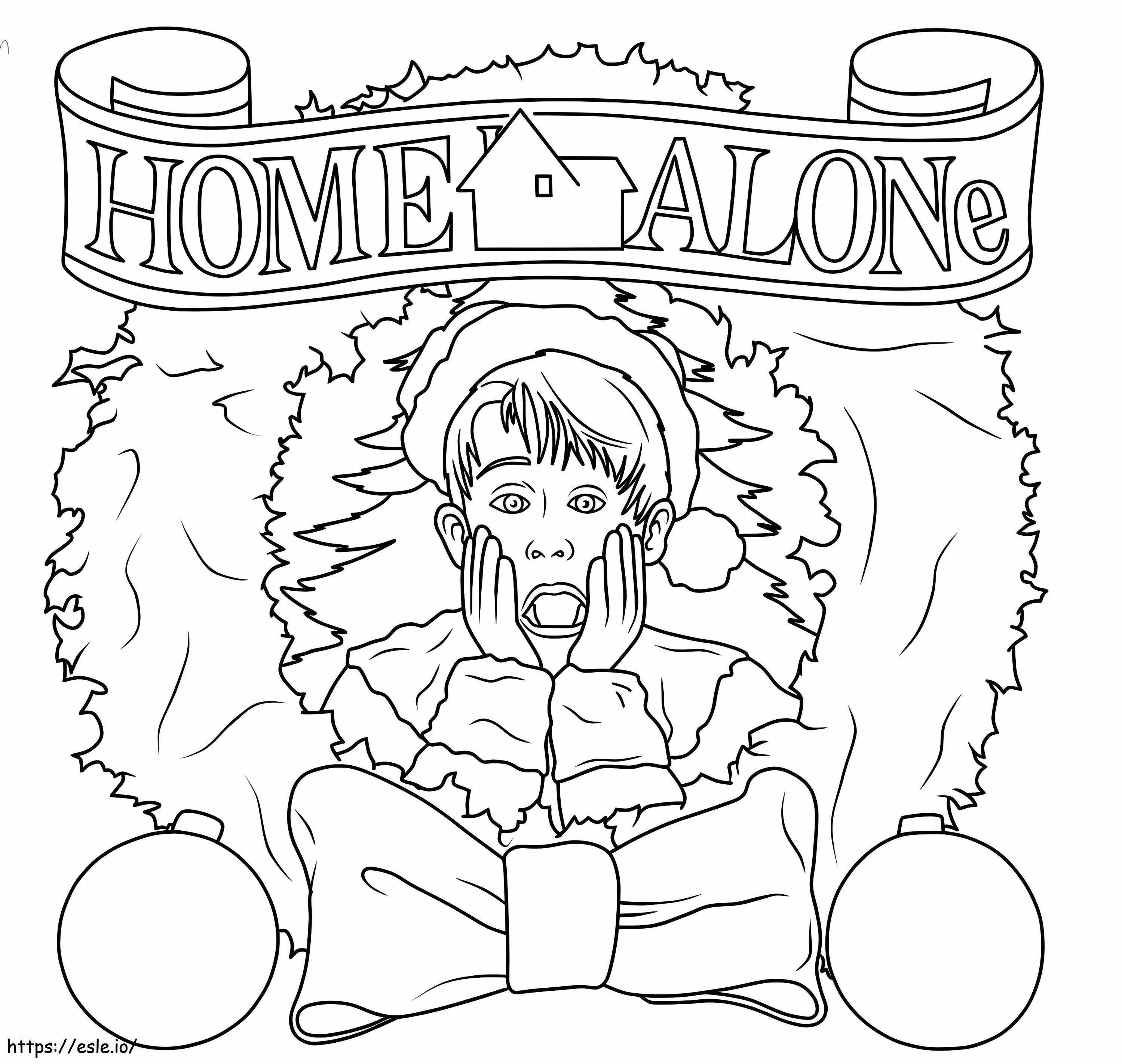 Poster Home Alone coloring page