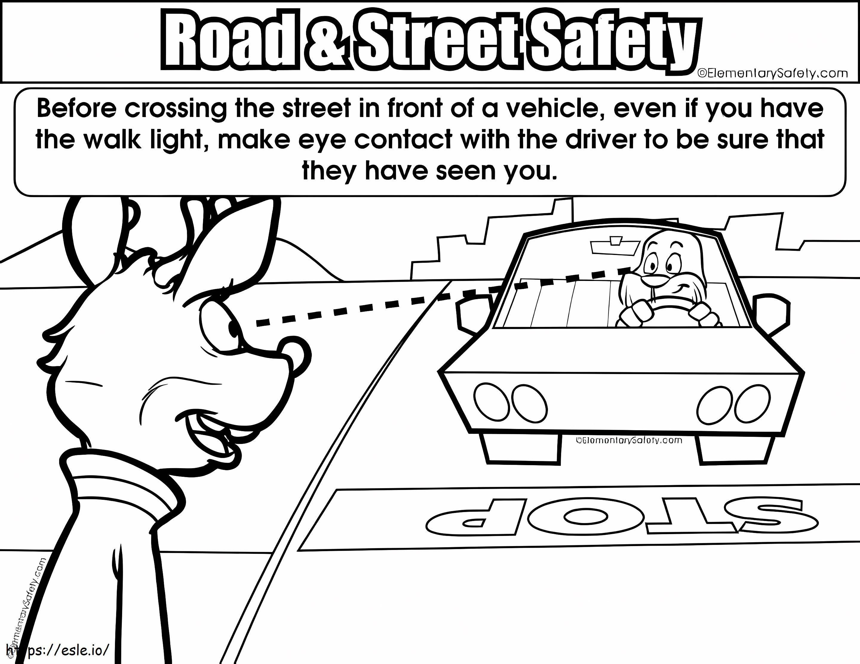 Crossing Road coloring page