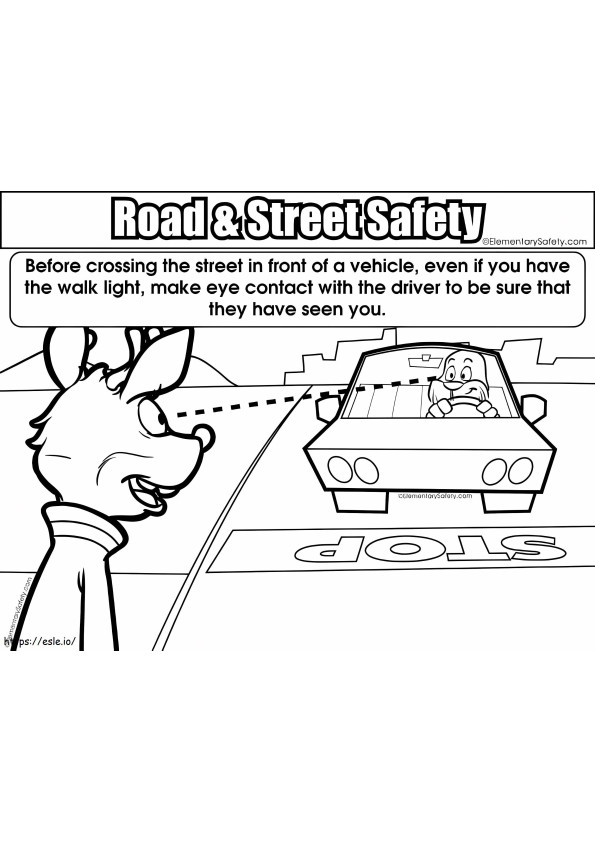 Crossing Road coloring page