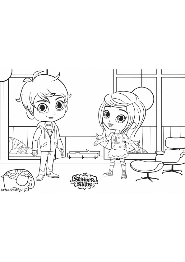 Zac And Leah coloring page