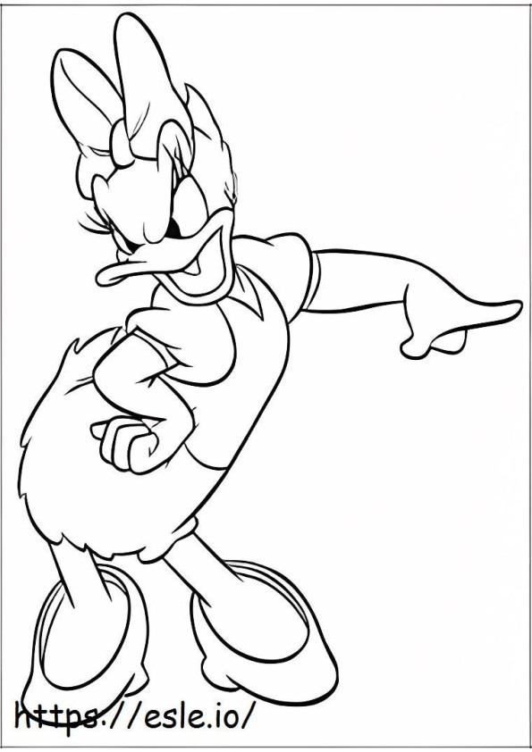Angry Daisy Duck coloring page