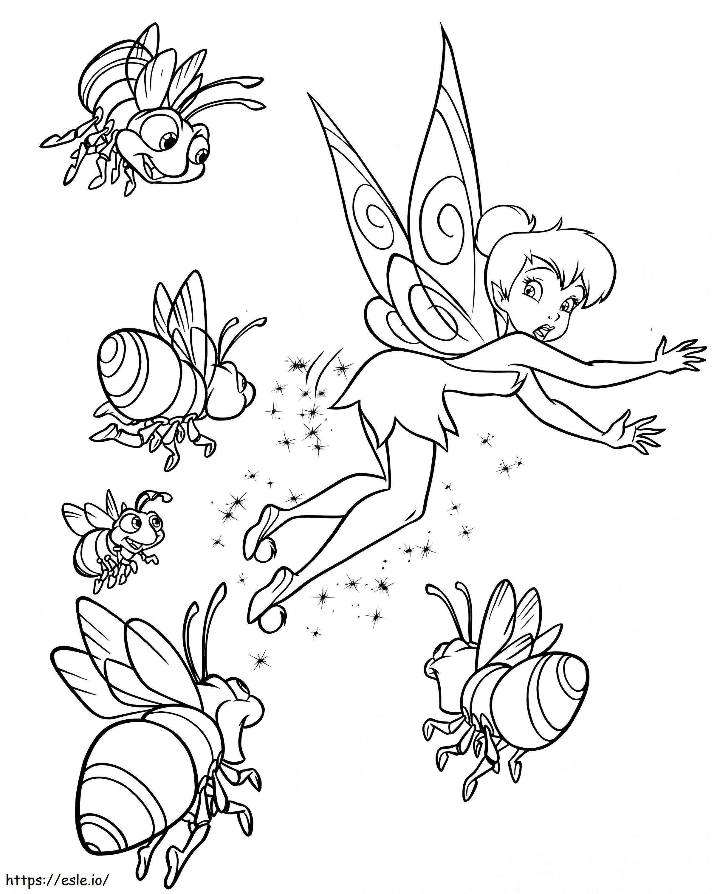 TinkerBell And Firefly coloring page