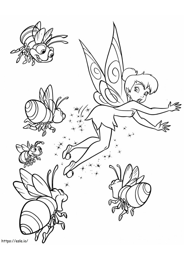 TinkerBell And Firefly coloring page