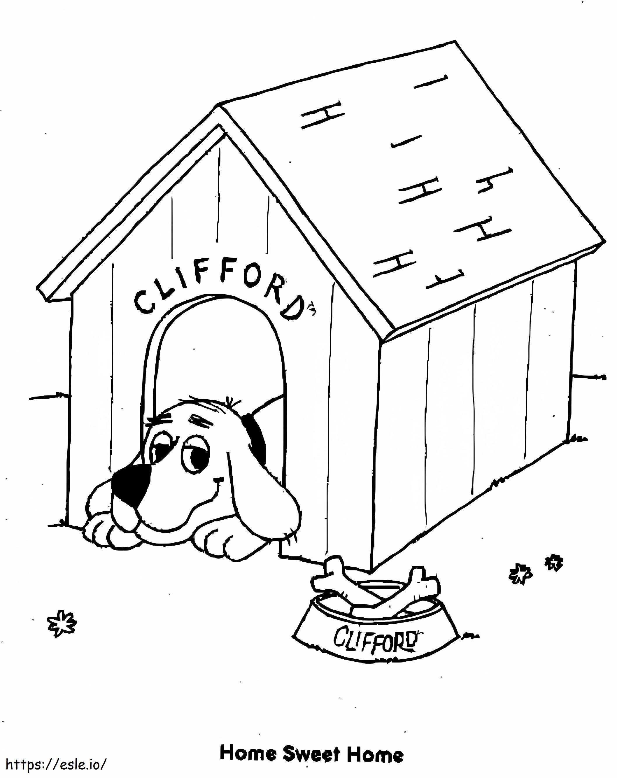 Clifford hondenhuis kleurplaat kleurplaat