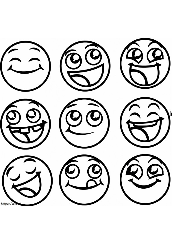 Emojis Free Printable coloring page