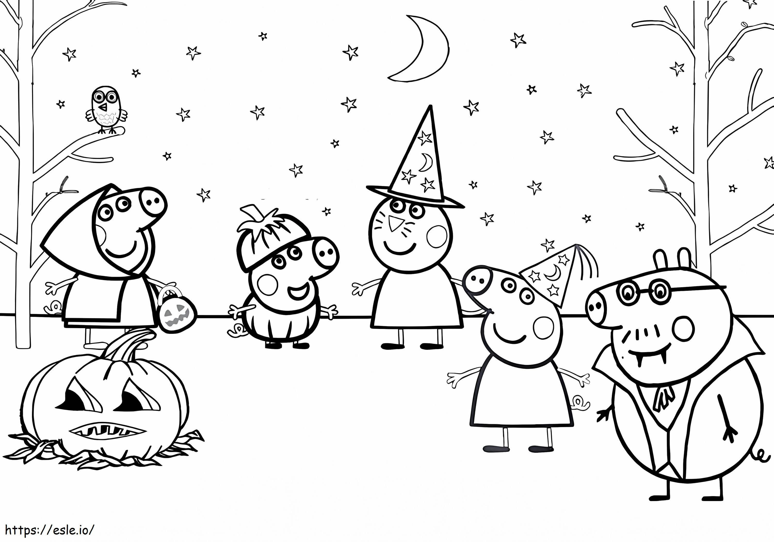 Peppa Pig And Her Friends coloring page