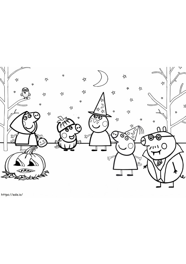 Peppa Pig e seus amigos para colorir