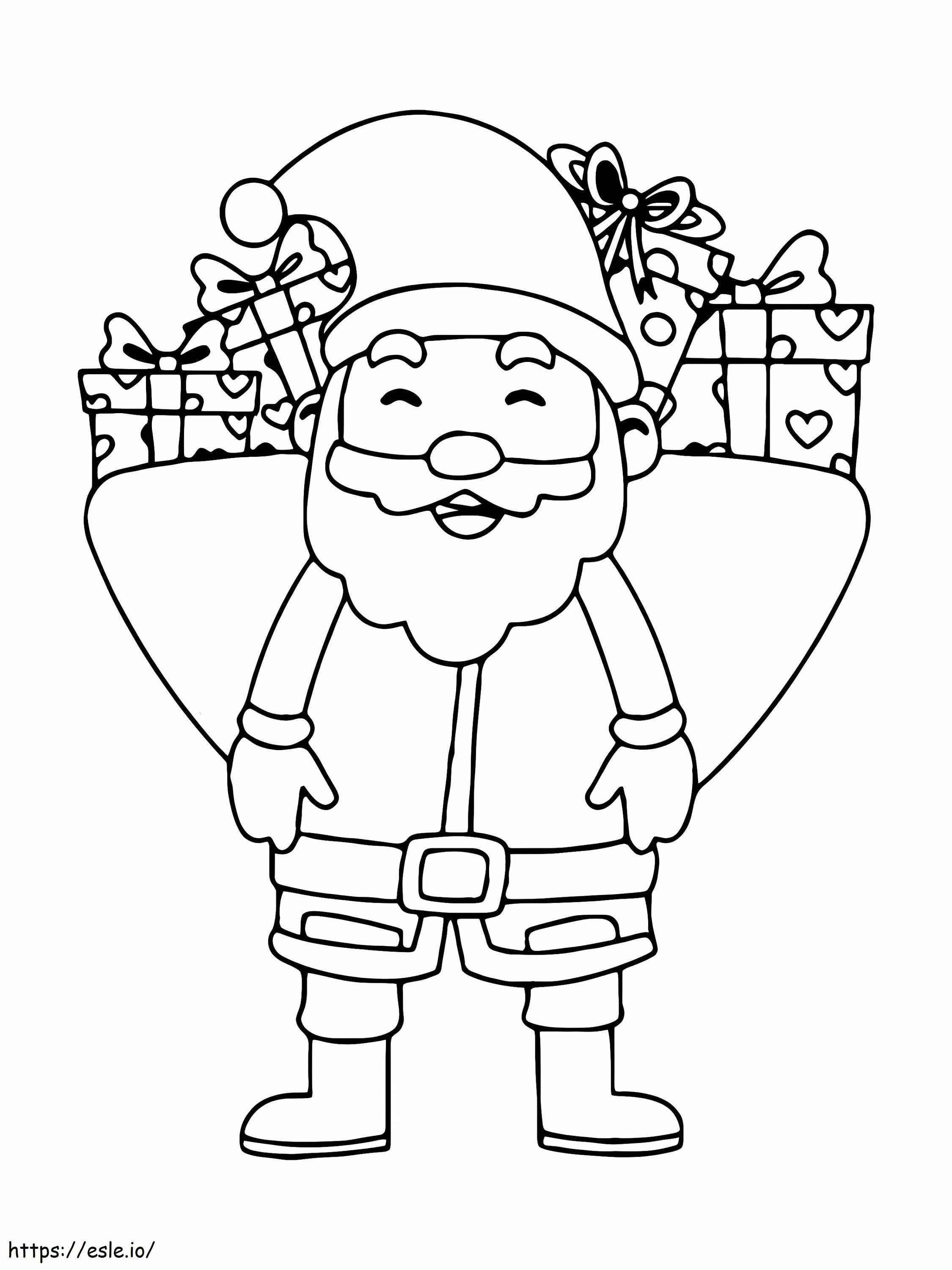 Smiling Santa Claus coloring page