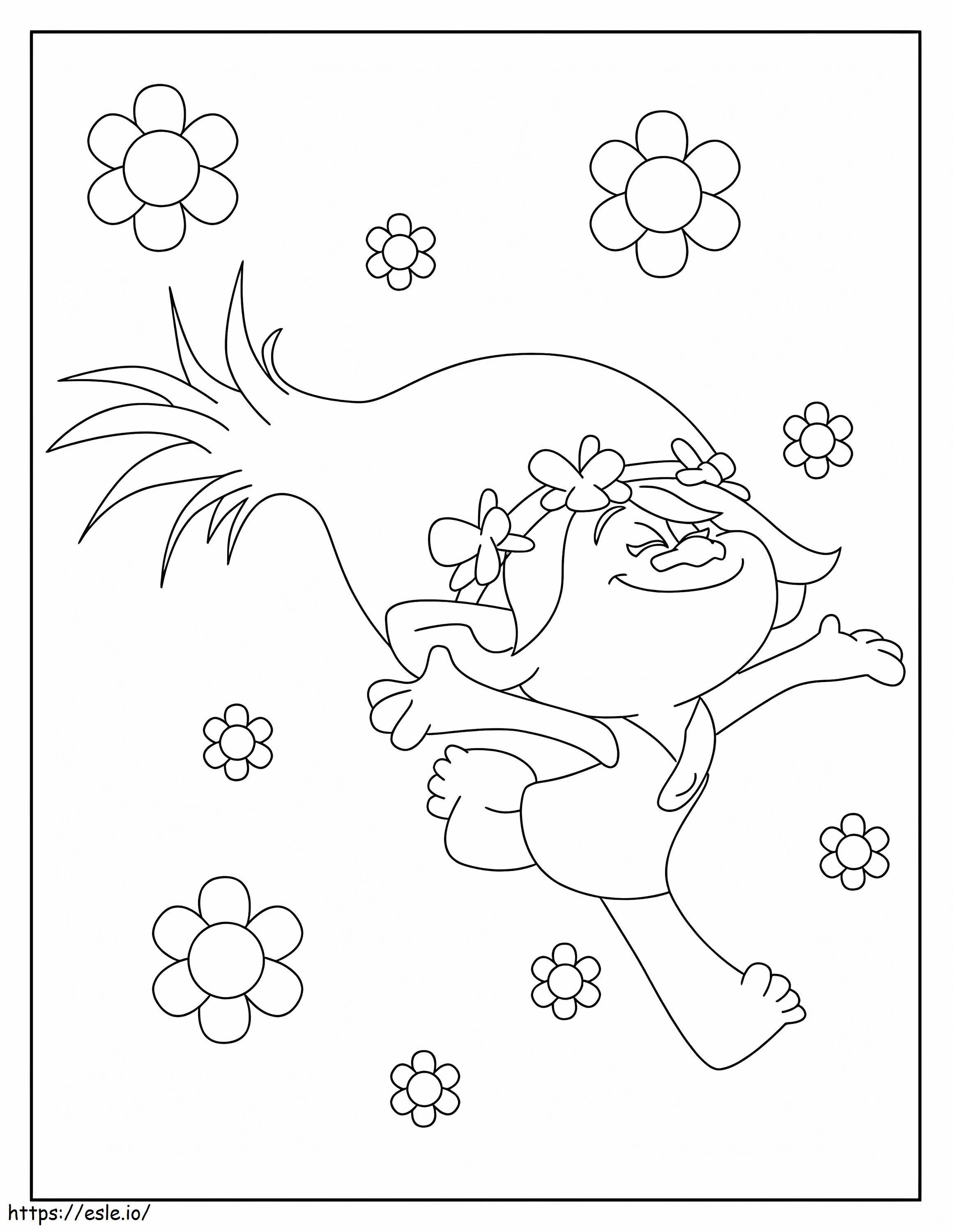 Running Poppy coloring page