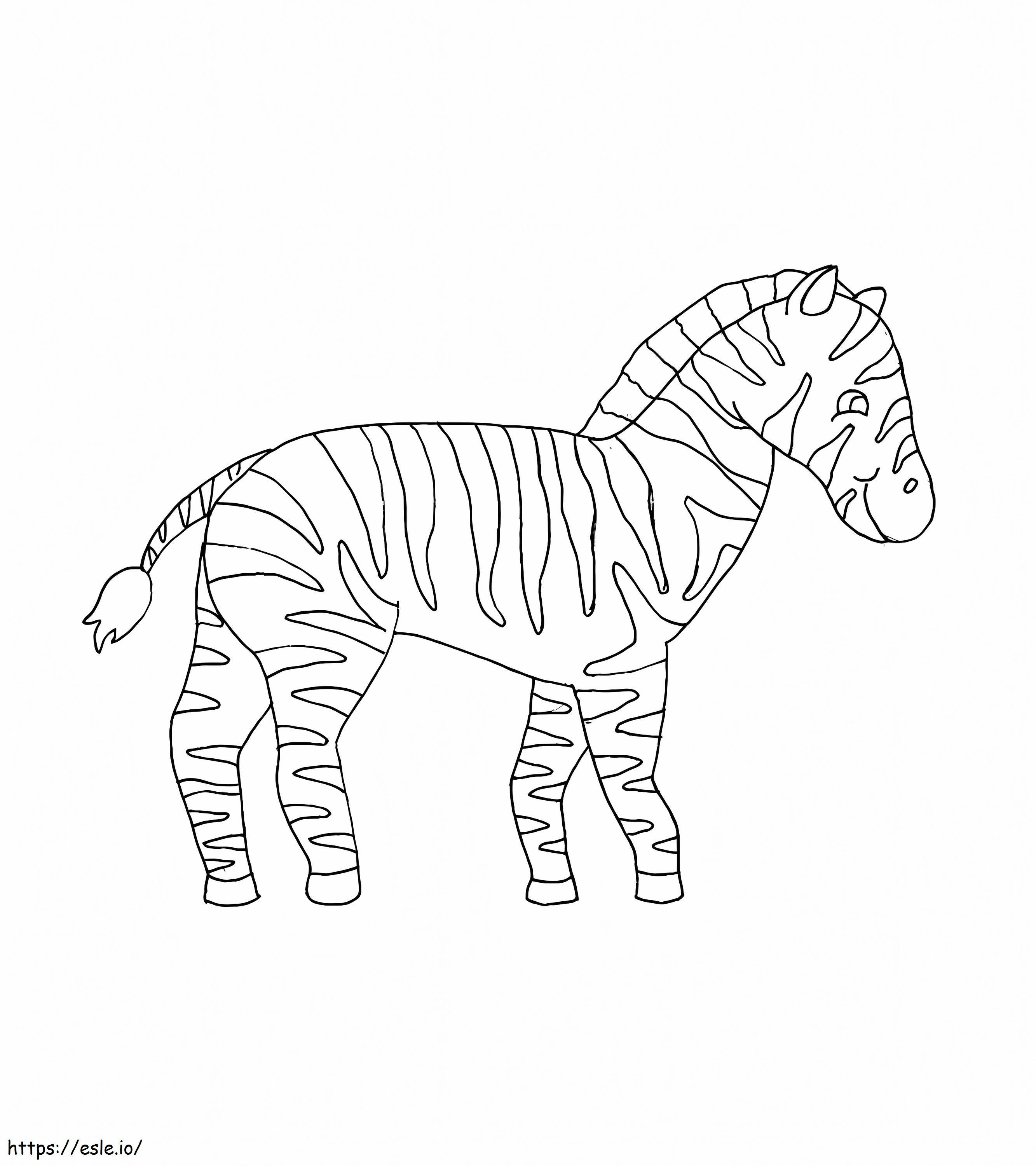 Zebra normale da colorare
