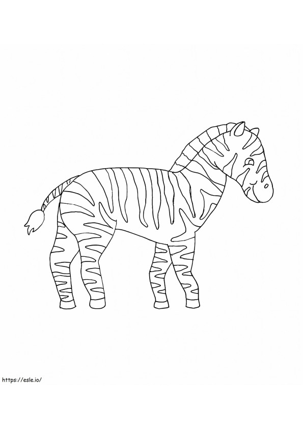 Zebra normale da colorare