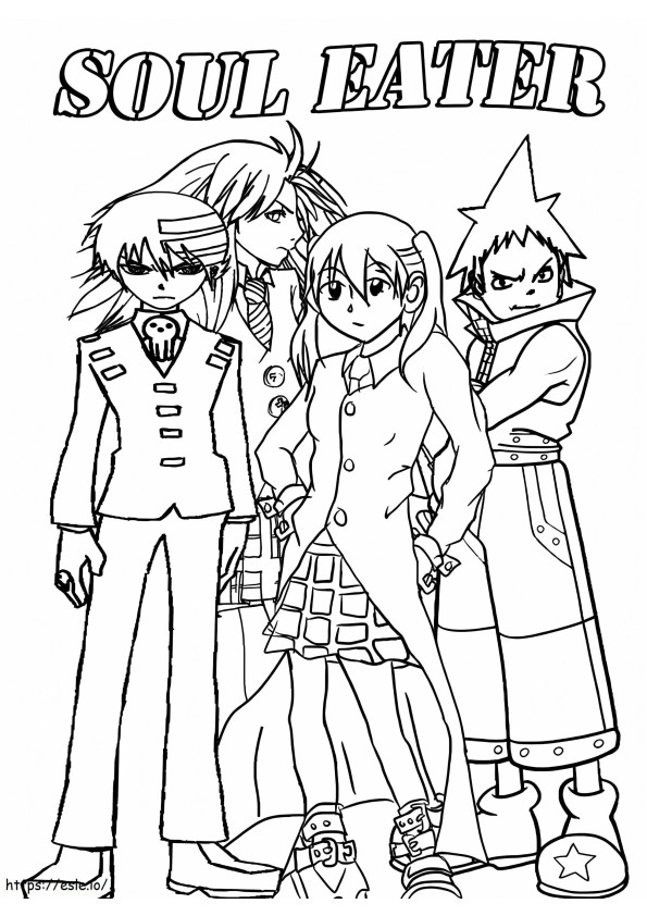Characters From Soul Eater coloring page
