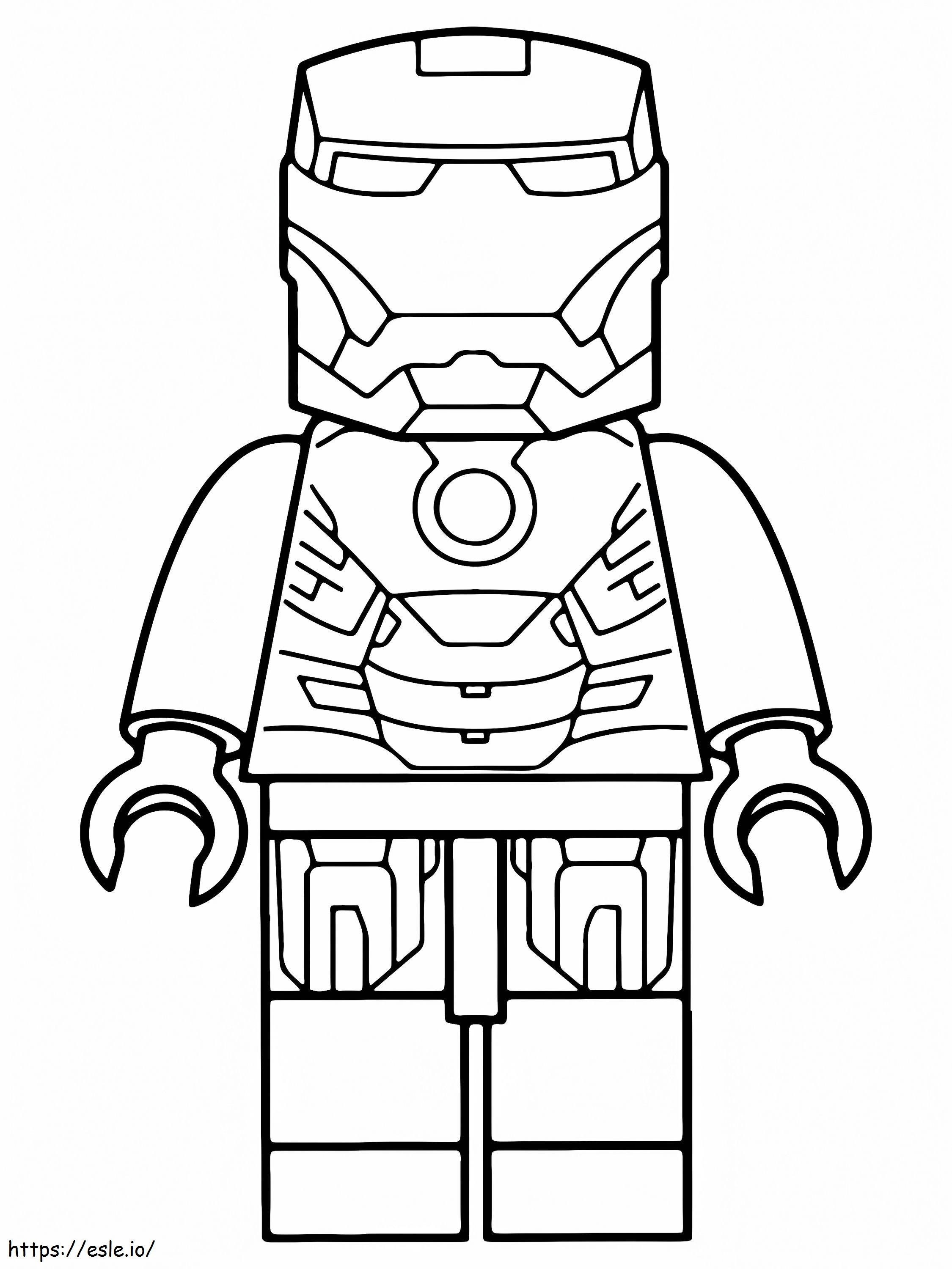 Calm Iron Man Lego Avengers coloring page