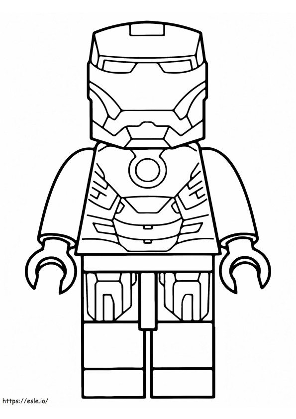 Calm Iron Man Lego Avengers coloring page
