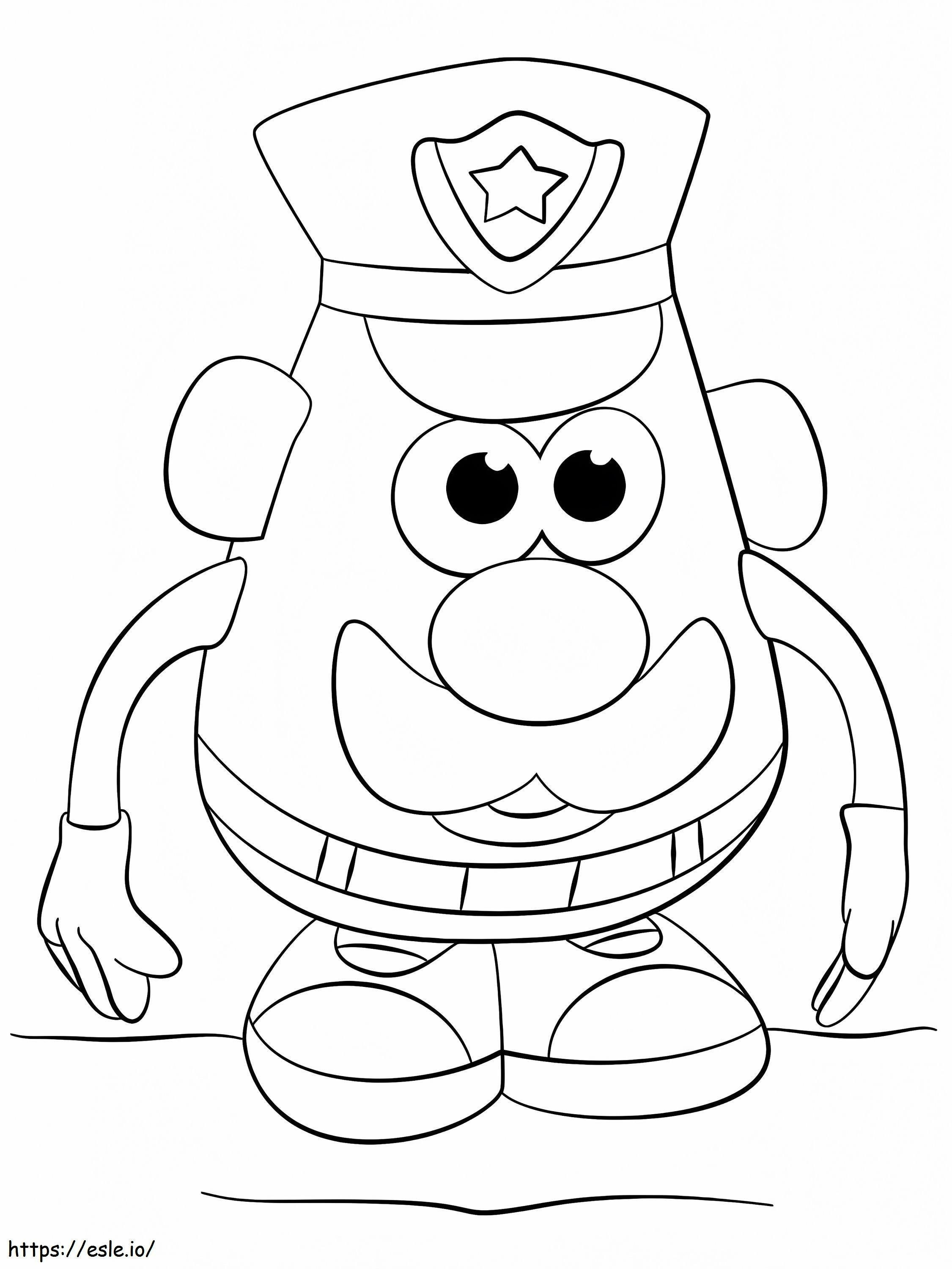 Mr. Potato pääpoliisi värityskuva