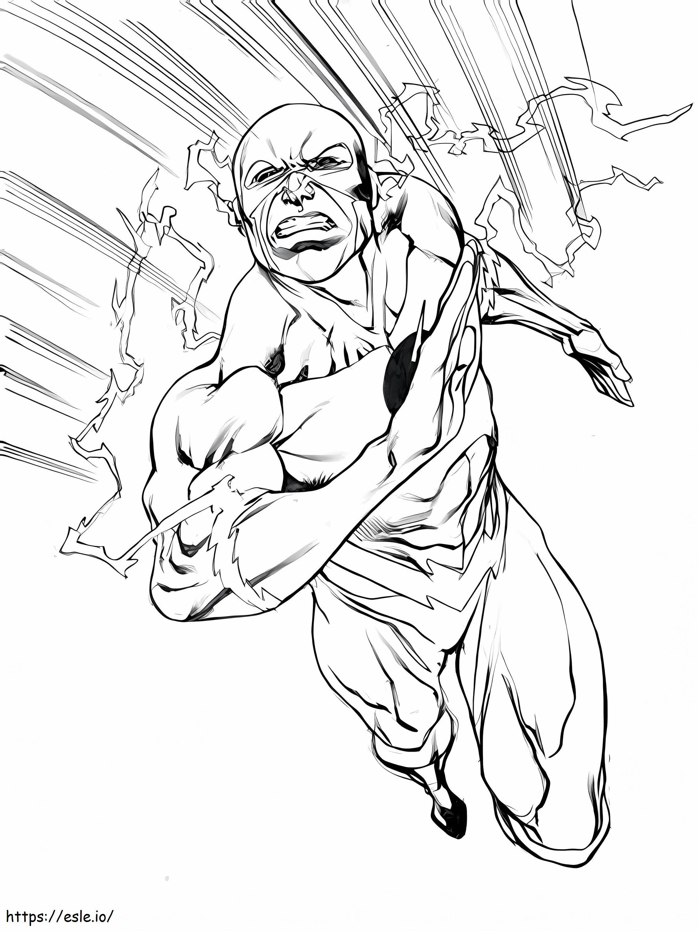 Angry Flash coloring page