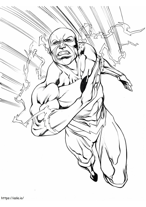 Angry Flash coloring page