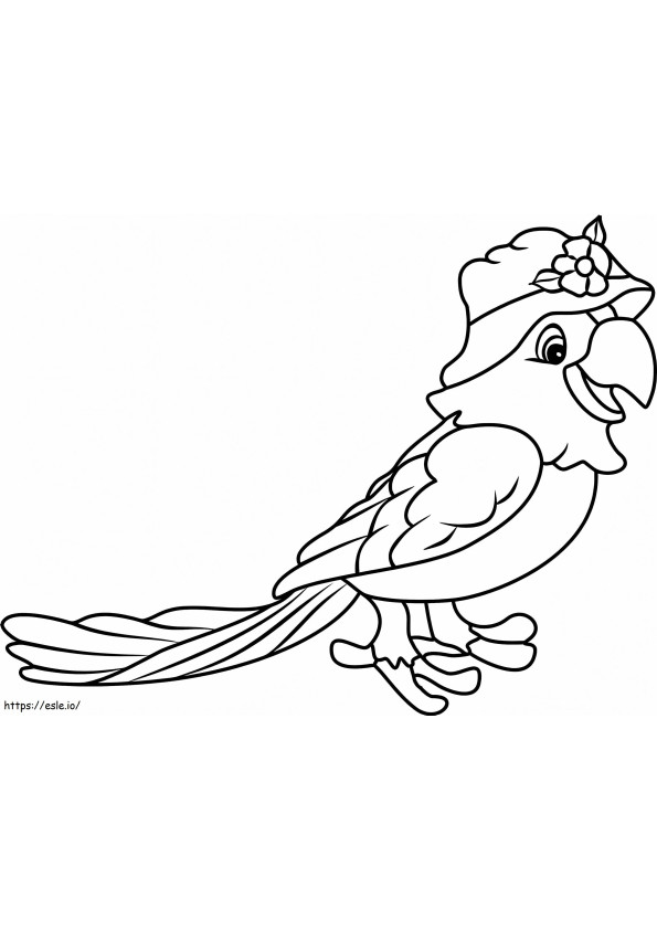 Coloriage Beau perroquet à imprimer dessin