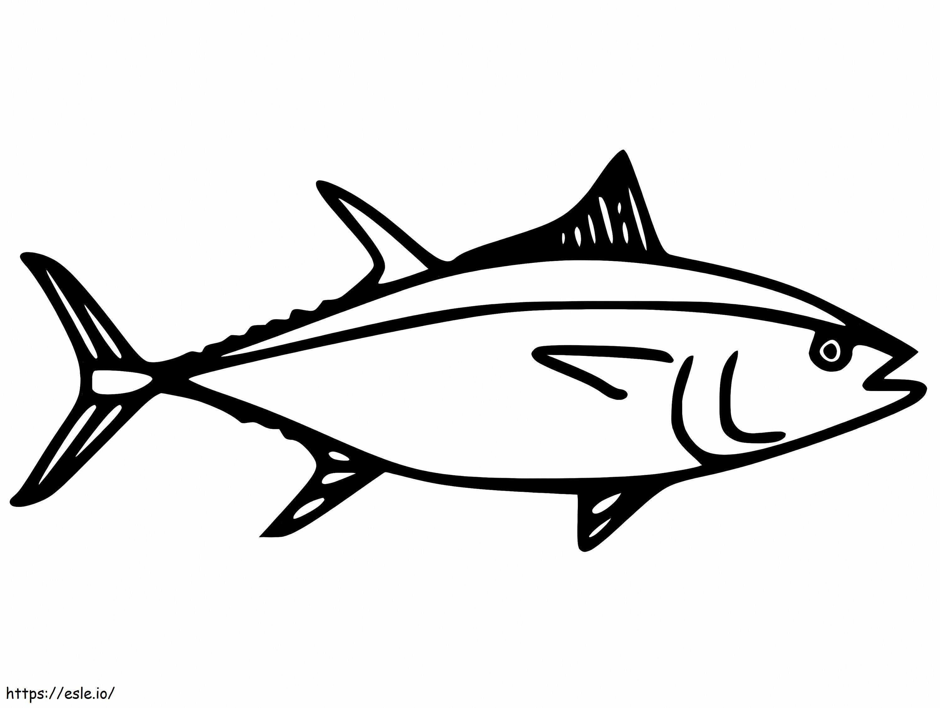 Skipjack tonijn kleurplaat kleurplaat