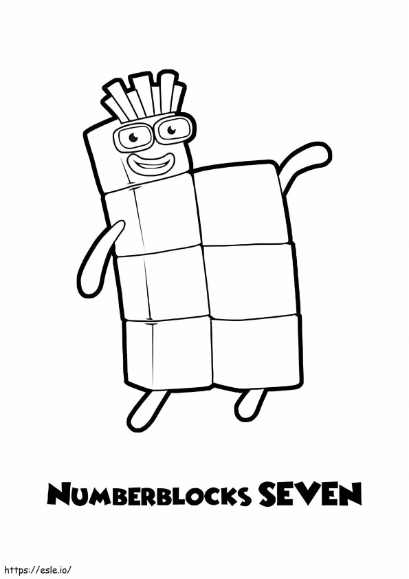 Number Blocks 7 coloring page
