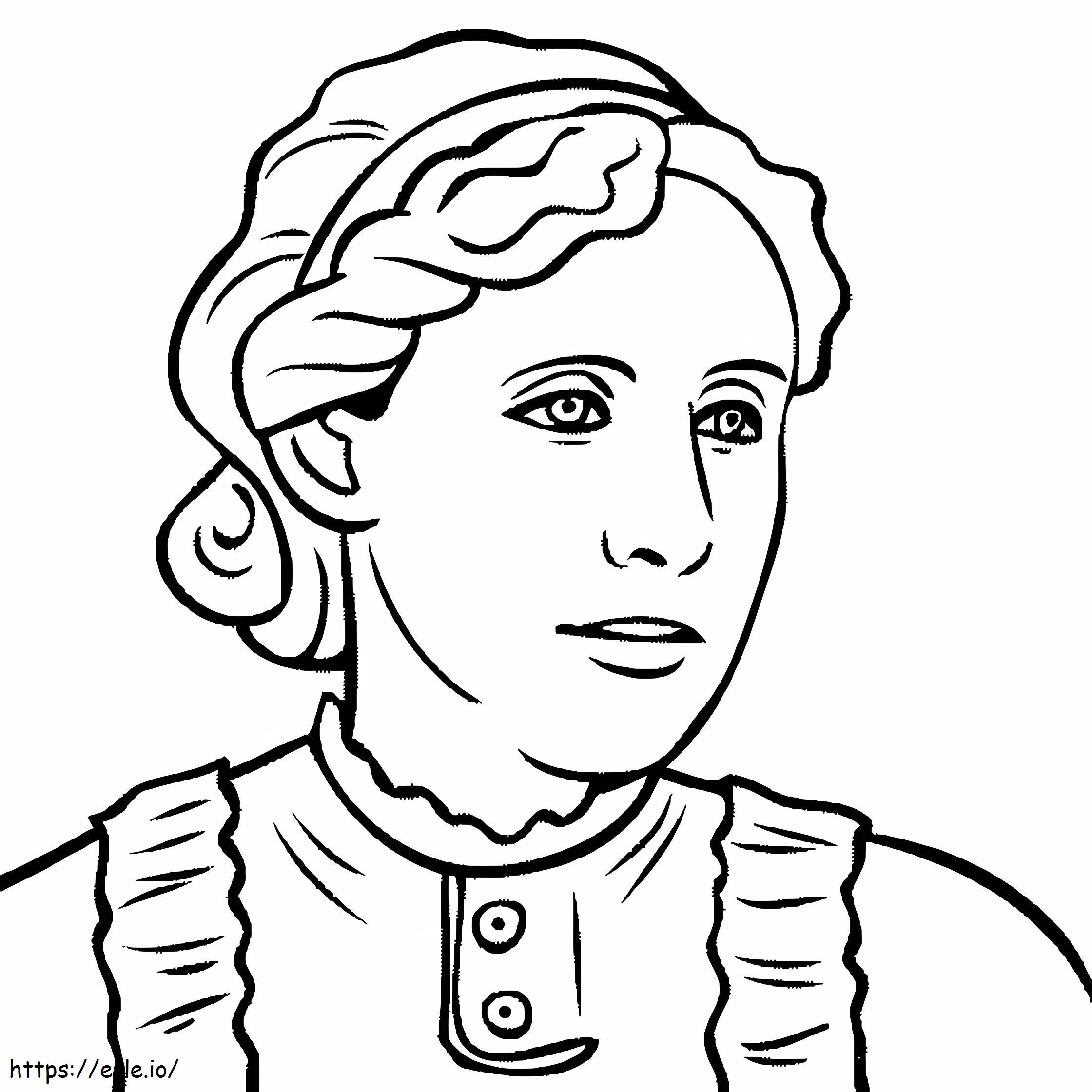 Young Helen Keller coloring page
