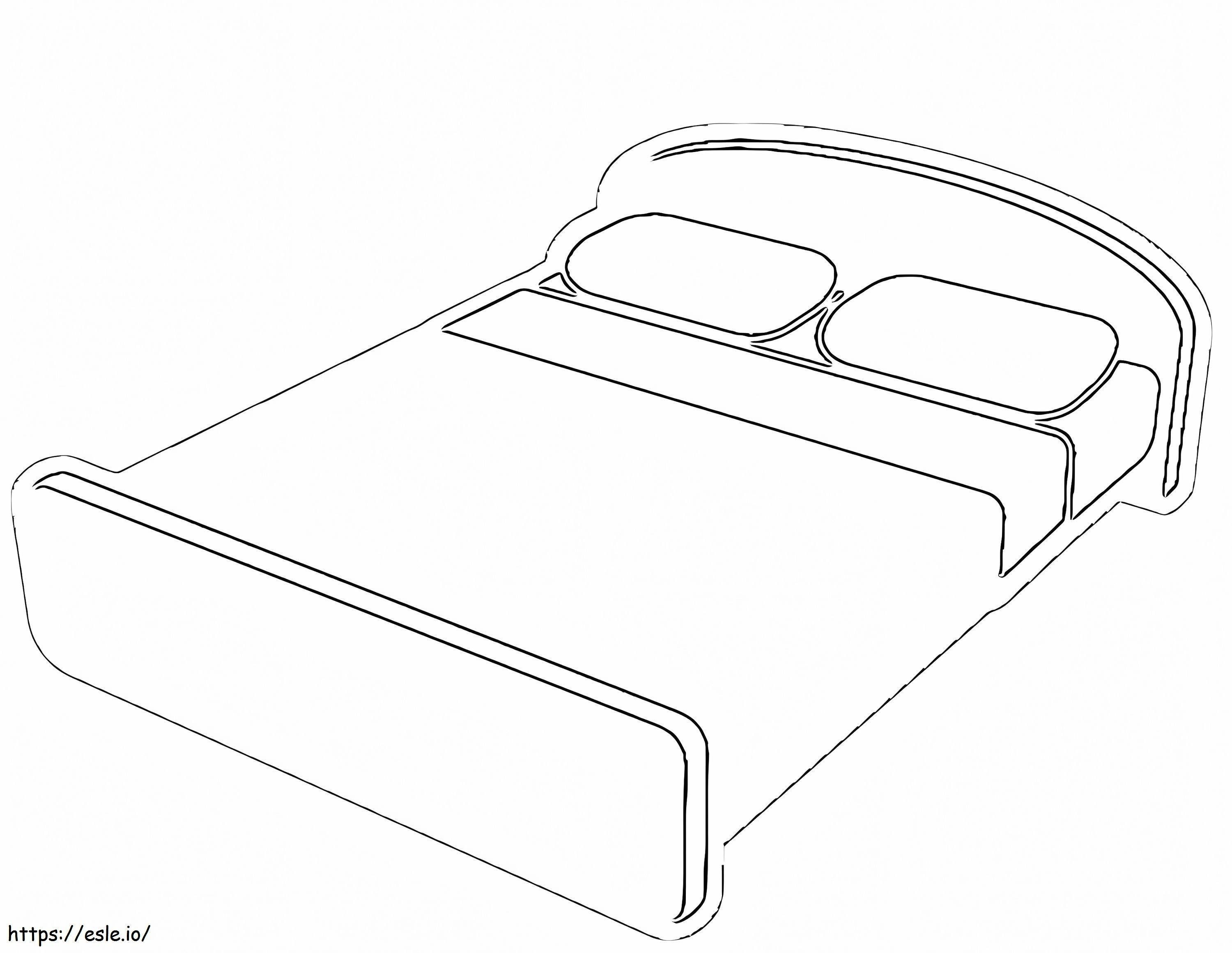 Bed 6 coloring page