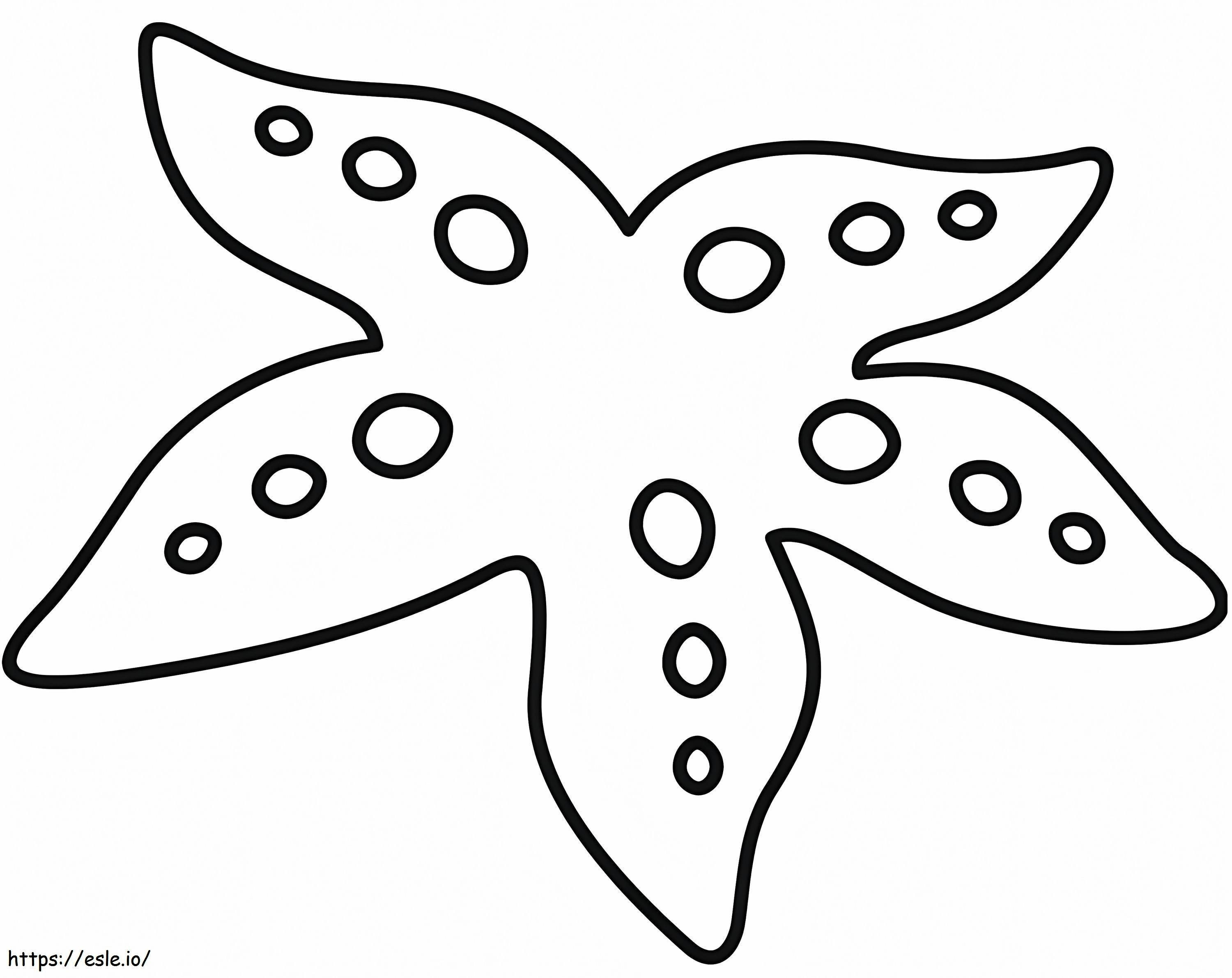 Easy Starfish coloring page