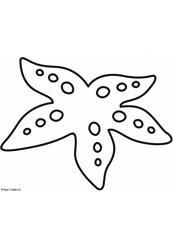 Easy Starfish coloring page