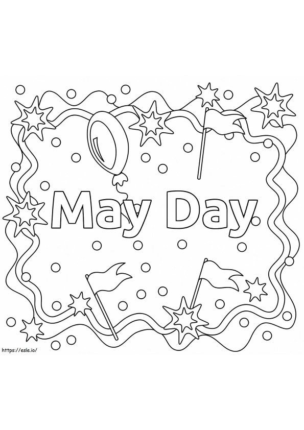 May Day 13 coloring page