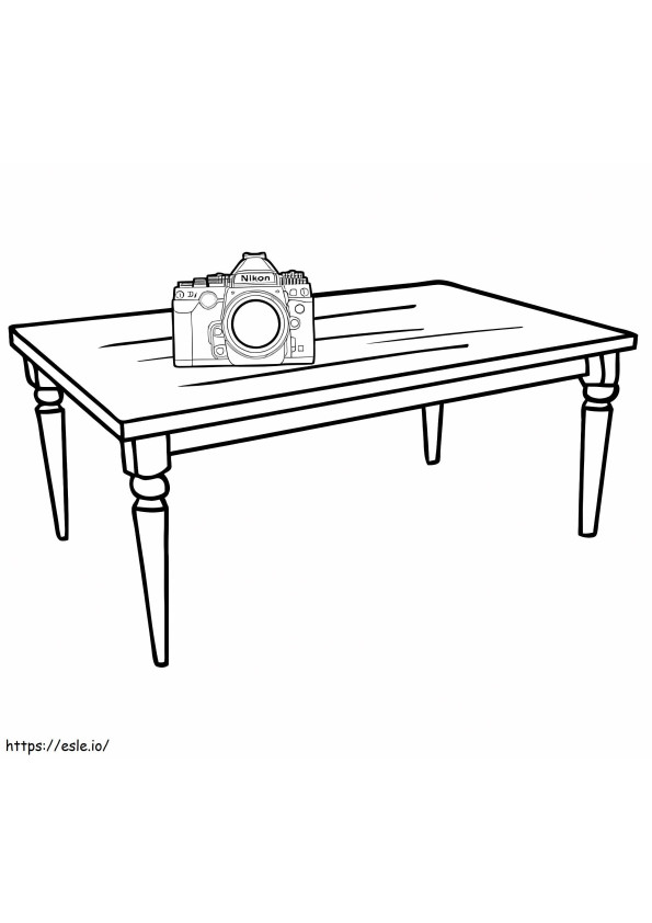 Kamera auf dem Tisch ausmalbilder