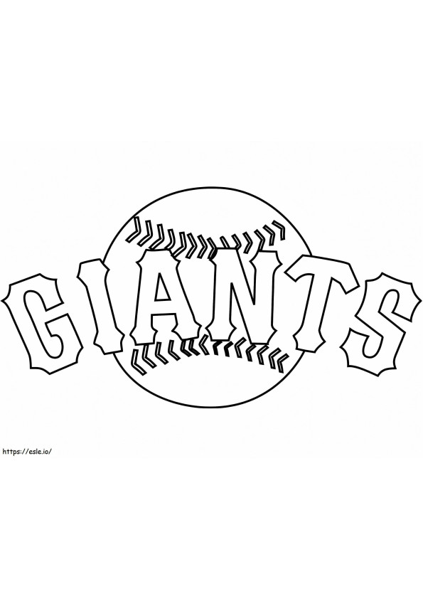 Logotipo de los Gigantes de San Francisco para colorear