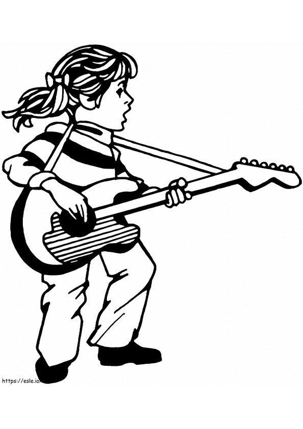 Little Rockstar coloring page