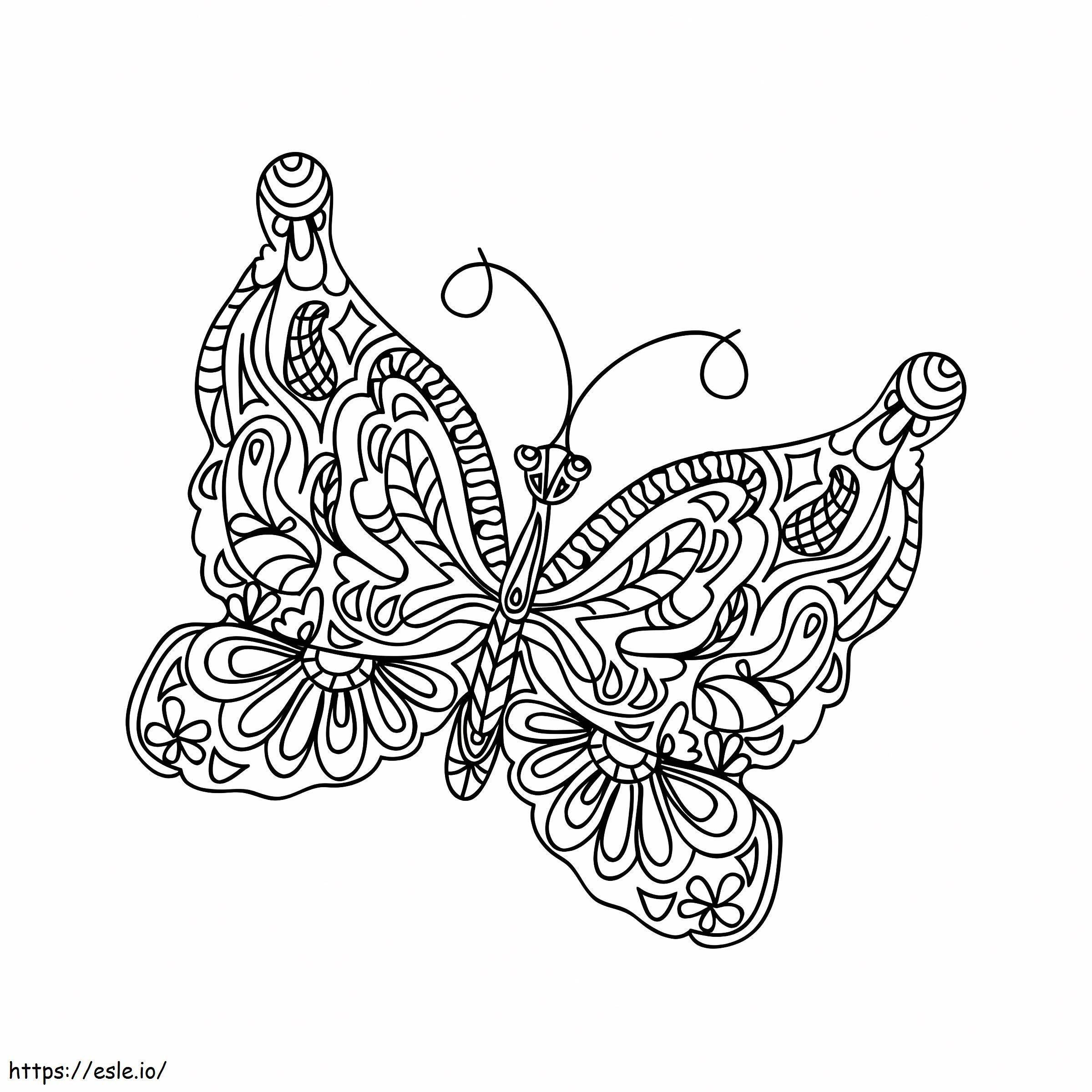 Felnőtt pillangó kifestő