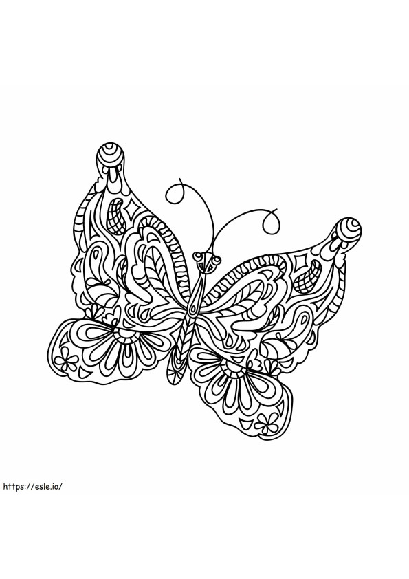 Volwassen vlinder kleurplaat