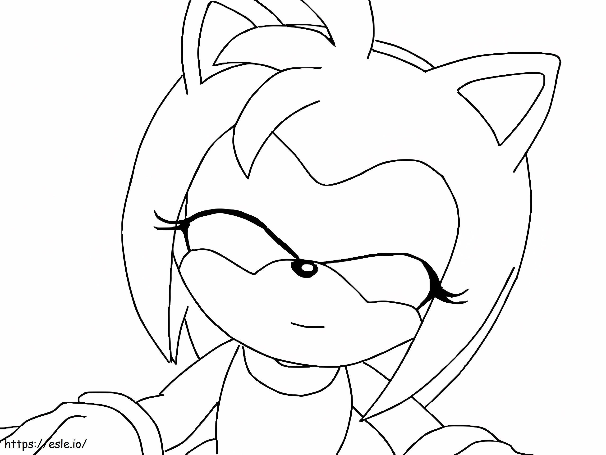 Amy Rose Is Smiling coloring page