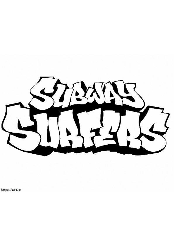 Logo Subway Surfers coloring page