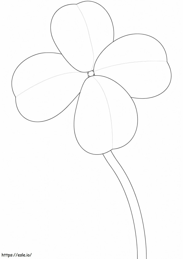 Four Leaf Clover 13 coloring page