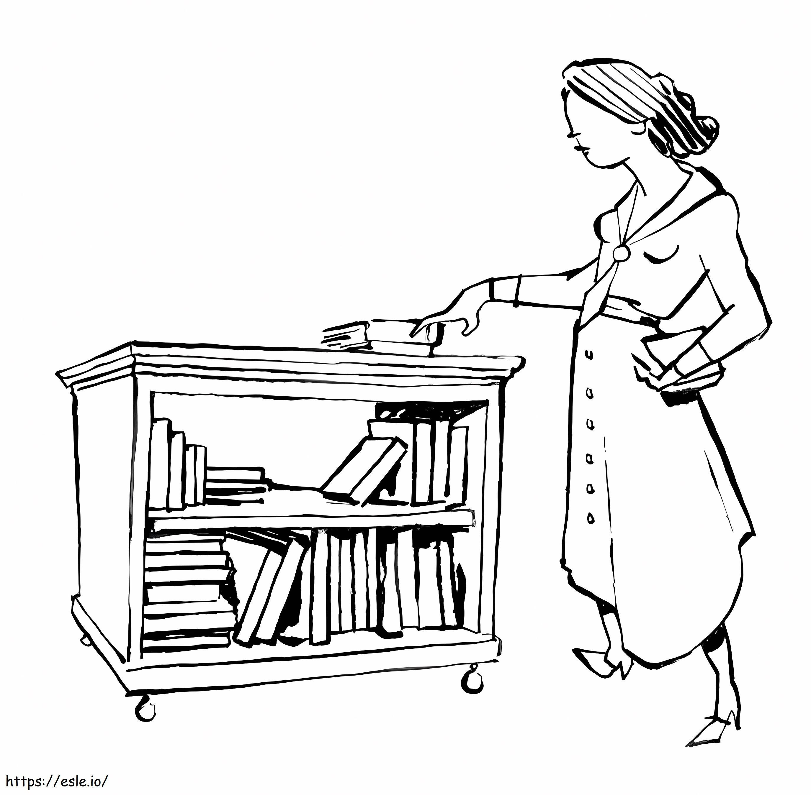 Librarian 11 coloring page