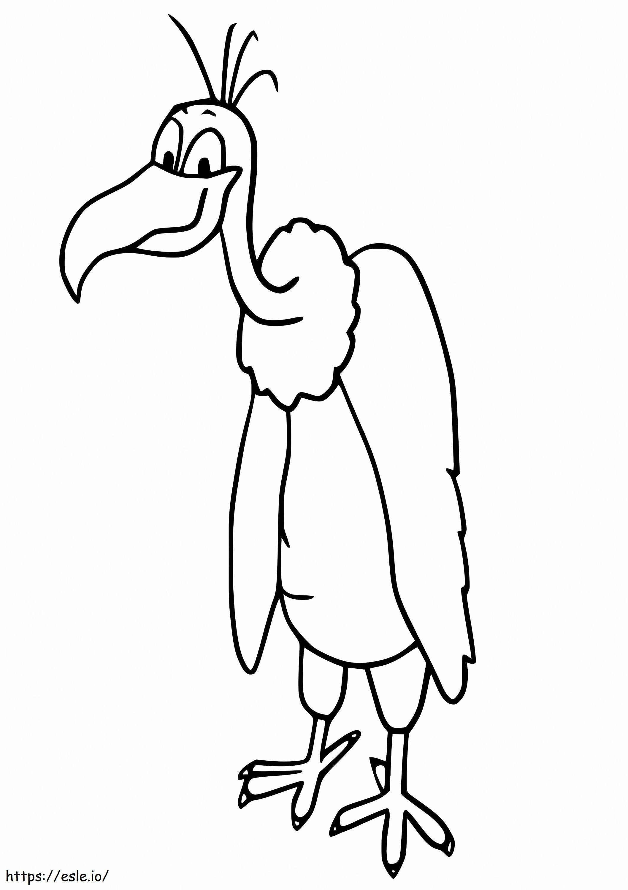 Coloriage Le vautour sourit à imprimer dessin