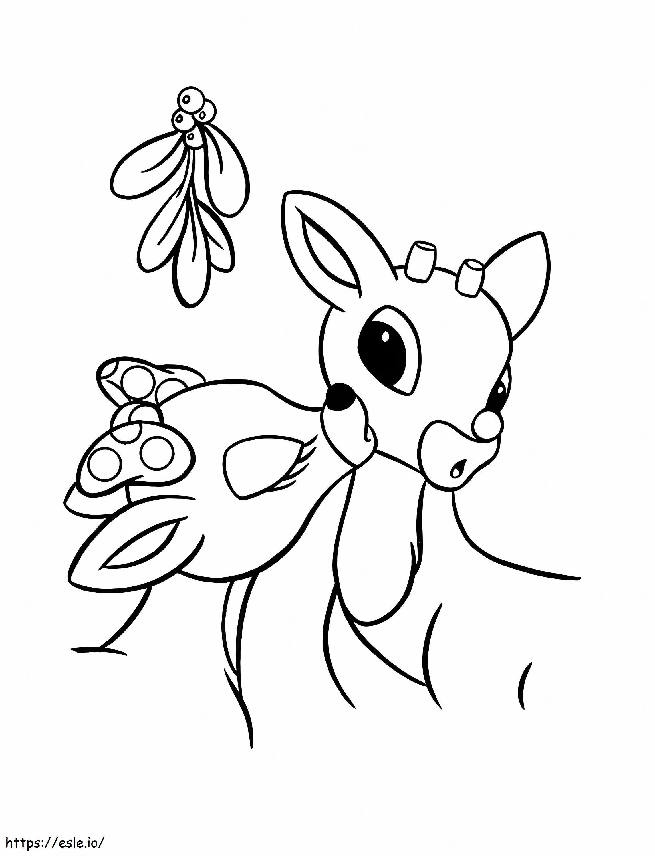 Rudolph And Clarice coloring page