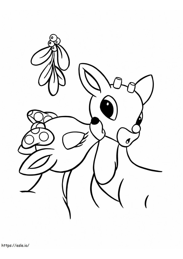 Rudolph And Clarice coloring page