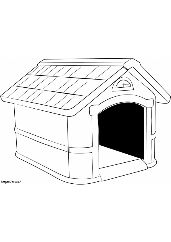 Dog House Free Printable coloring page