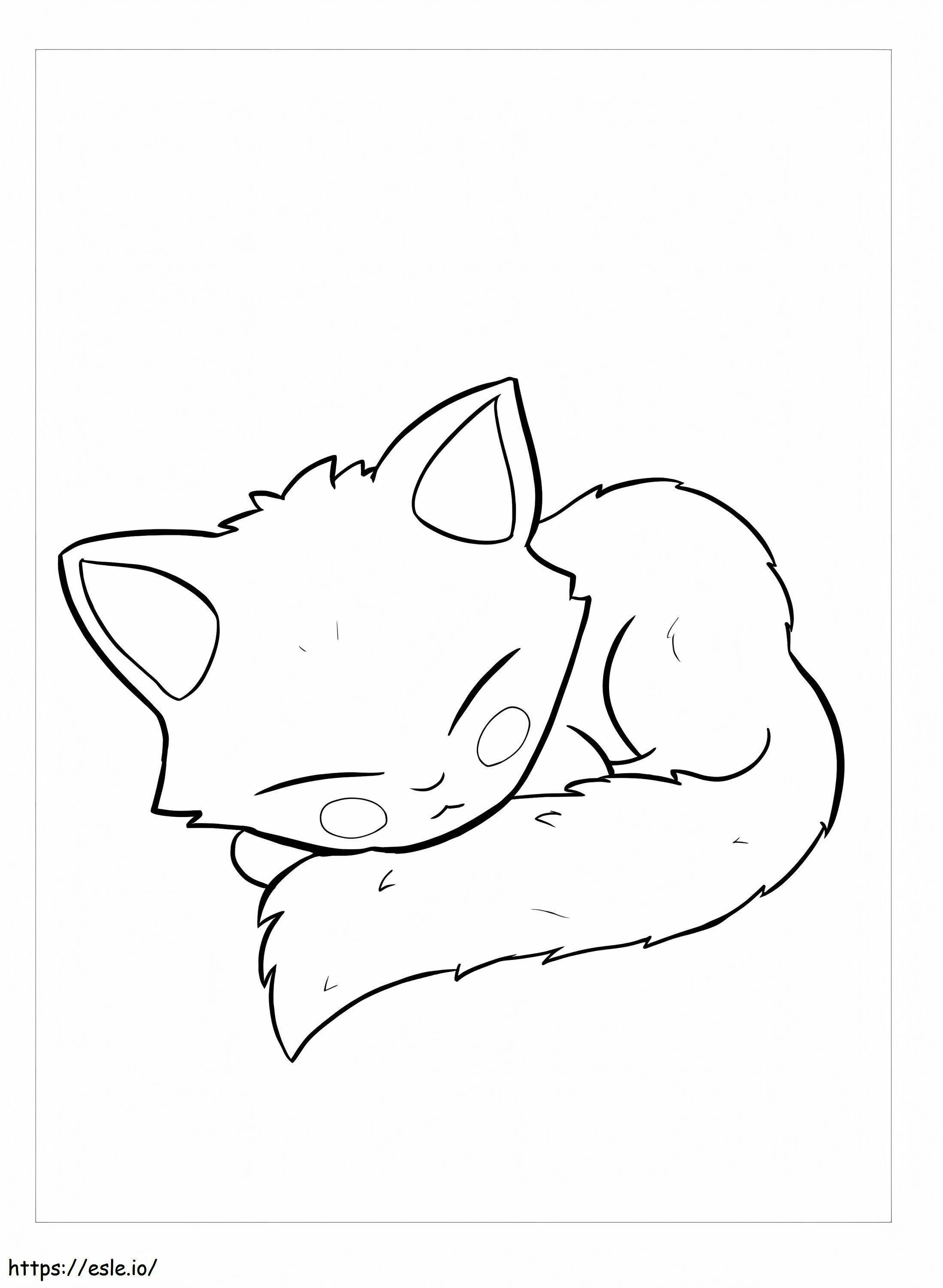 Sleepy Kitten coloring page