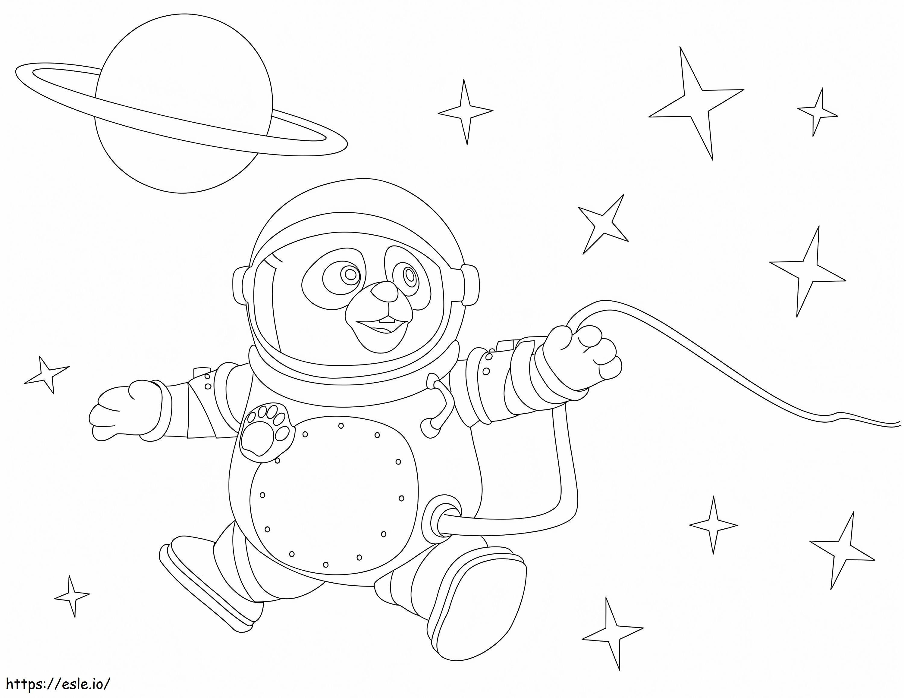 Special Agent Oso In Space coloring page